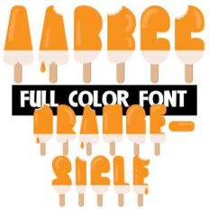 orangesicle color font