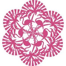 flamingo palm tree mandala