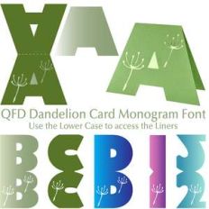 qfd dandelion card monogram font