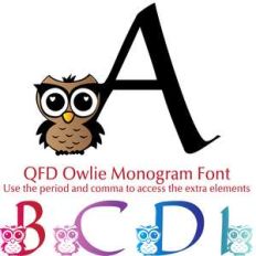 qfd owlie monogram font
