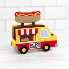 5x7 box card hot dog truck
