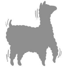 dancing llama silhouette