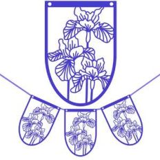 iris bunting garland