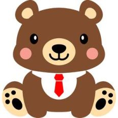 bear and baby bib tie