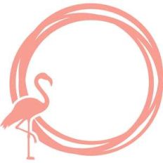 flamingo circle frame