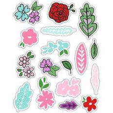 ml flowers and leaves sticker