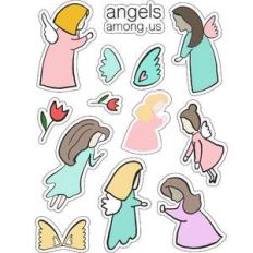 ml there are angels stickers