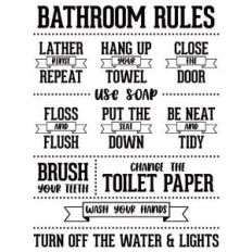 bathroom rules