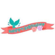 mermaid tail birthday banner
