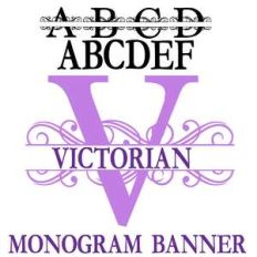 zp victorian monogram banner