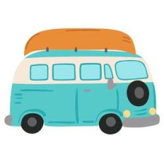 campervan with canoe
