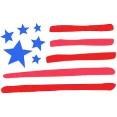 american flag sketch