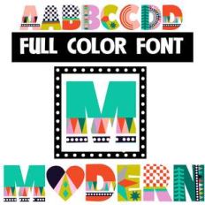 modern monogram color font