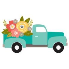 garden harvest vintage truck