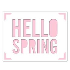 a2 insert card hello spring
