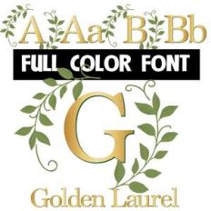 golden laurel color font