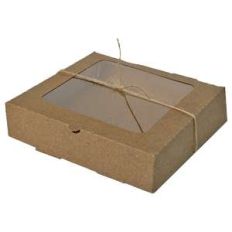 pizza box with square window 1" deep