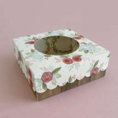 scallop square box and lid