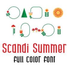 scandi summer full color font