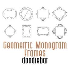 geometric monogram frames doodlebat