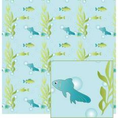 underwater with the fish pattern