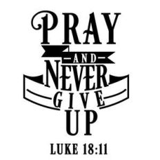 pray and never give up