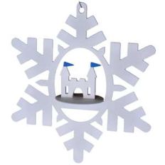 christmas ice castle snowflake hanging ornament