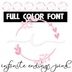 infinite endings pink color font