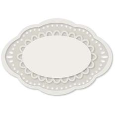 medallion oval simple with picot
