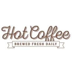hot coffee brewed fresh daily