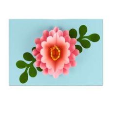 5x7 pop up flower card