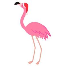 flamingo wearing santa hat