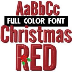 x-mas red color font