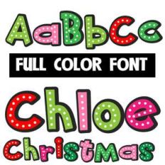 chloe christmas color font