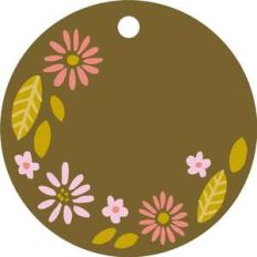 floral tag circle