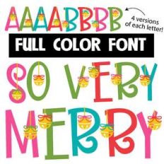 so very merry color font