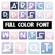 winter riot color font