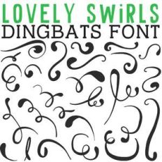 cg lovely swirls dingbats