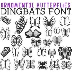 cg ornamental butterflies dingbats