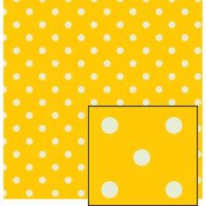 yellow and cream larger polka dot pattern