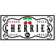 cherries panel sign