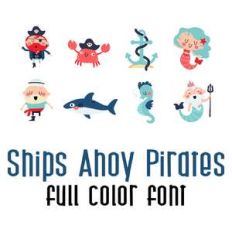 DB ships ahoy pirates full color font