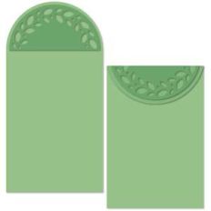 envelope half wreath flap