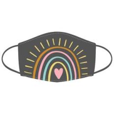 rainbow sun heart stitched mask