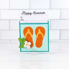 library pocket card flip flops