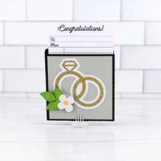 library pocket card wedding