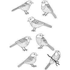 chickadee bird coloring stickers