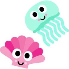 jellyfish and seashell