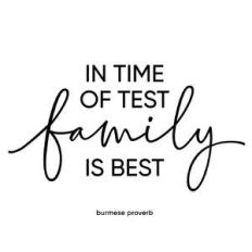 in time of test family is best phrase