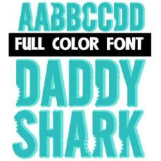 daddy shark color font
